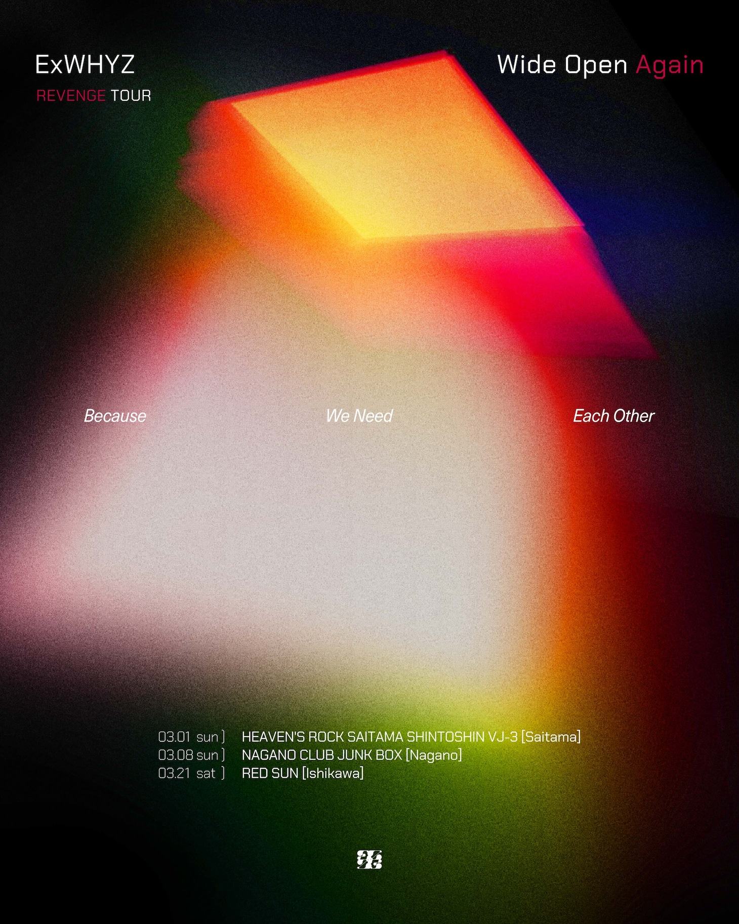 「ExWHYZ REVENGE TOUR 'Wide Open Again'」キービジュアル