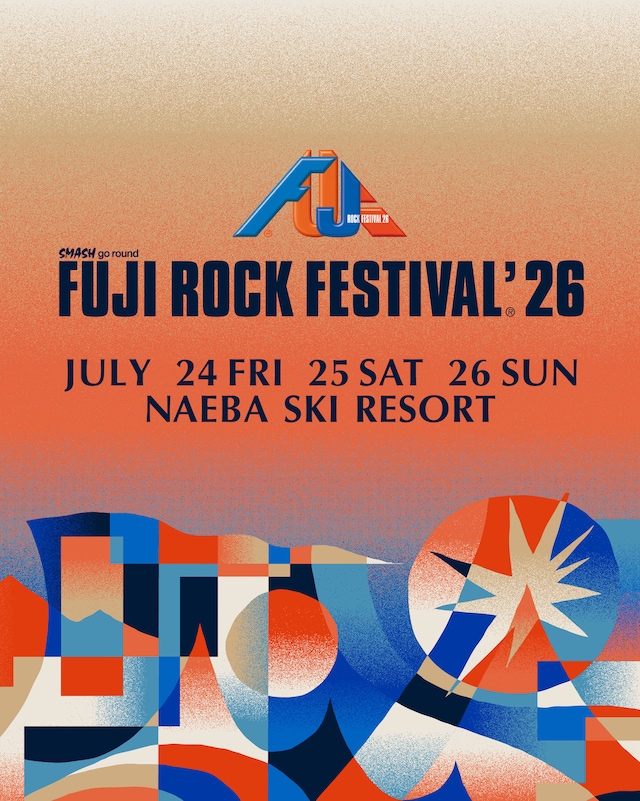 7月24日から26日に新潟・苗場スキー場で開催される野外音楽フェス「FUJI ROCK FESTIVAL '26」キービジュアル