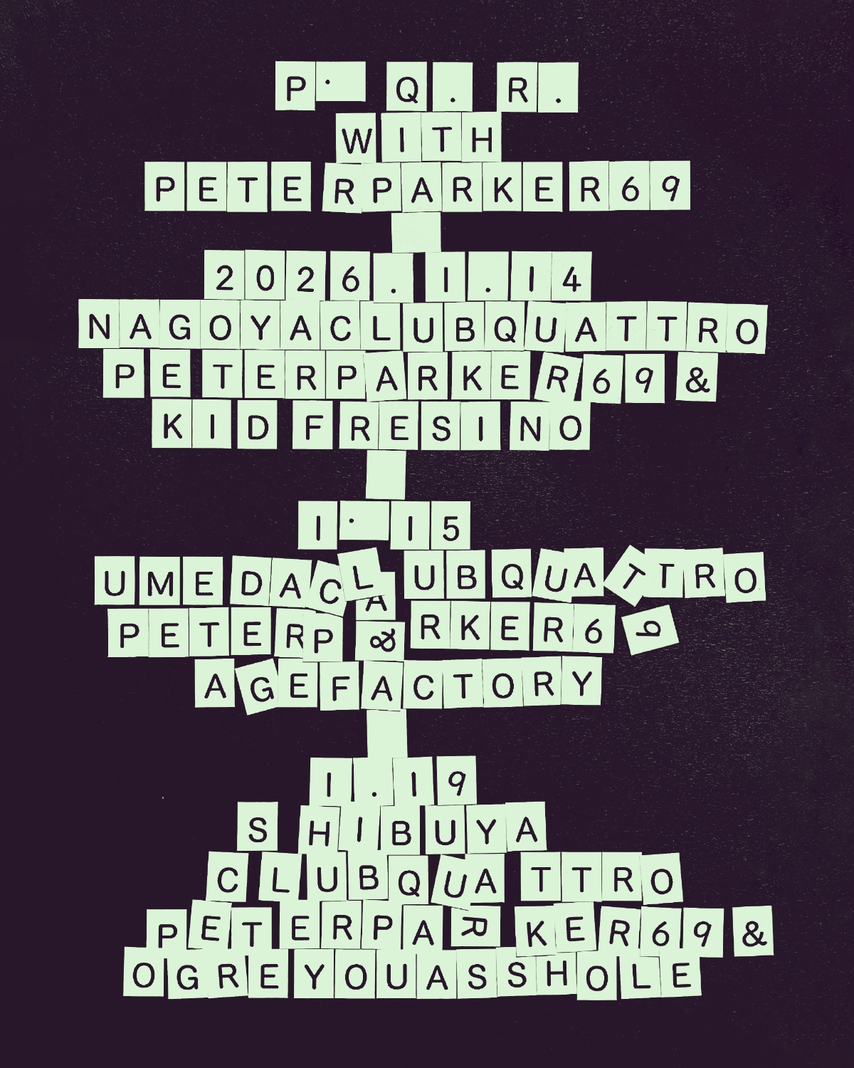 「P.Q.R. with Peterparker69」キービジュアル