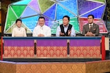 左から村山輝星、山崎弘也、伊集院光、石原良純。©テレビ朝日