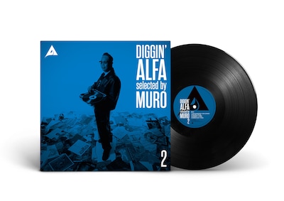 MURO「DIGGIN' ALFA -selected by MURO- 2」LP2（青盤）ジャケット