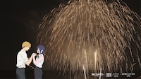 劇場版「チェンソーマン レゼ篇」、「IRIS OUT」「JANE DOE」のヒットを記念した「お台場レインボー花火」より。© 2025 MAPPA／チェンソーマンプロジェクト ©藤本タツキ／集英社