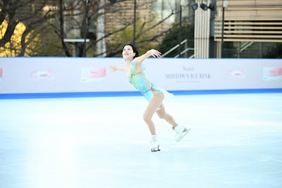 いのりの演技を再現する鈴木明子。