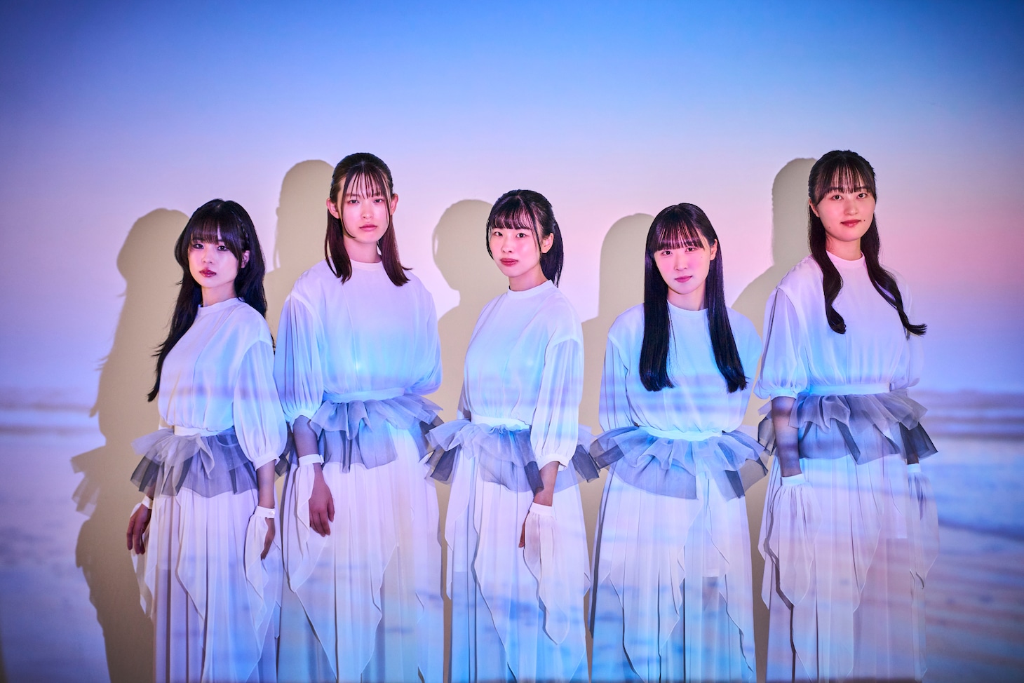 ki.o.ku。左から青梅さよ、砧五月、黒木蘭香、永井瞳子、北郷はんな。