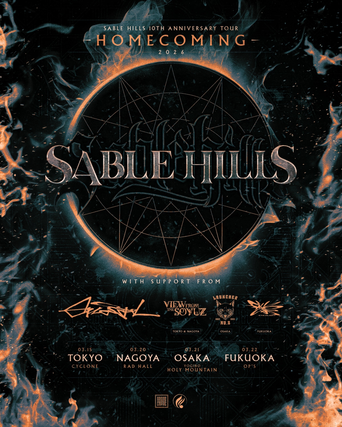 「Sable Hills 10th Anniversary Tour -Homecoming-」フライヤー