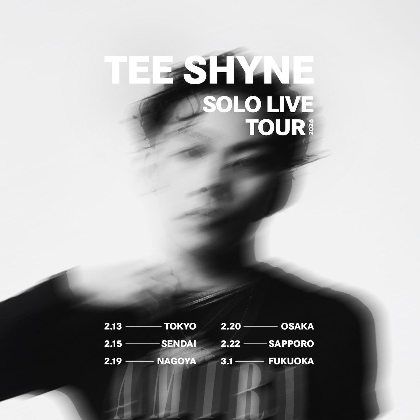 Tee Shyne「SOLO LIVE TOUR 2026」ビジュアル