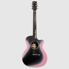 ギタリストUKが立ち上げた「GRAYZONE Guitars」、ブラック×ピンクのアコースティックギター発表