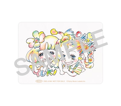 Chara＋YUKI「背中にリボン」初回仕様限定盤に付属するオリジナルステッカー。