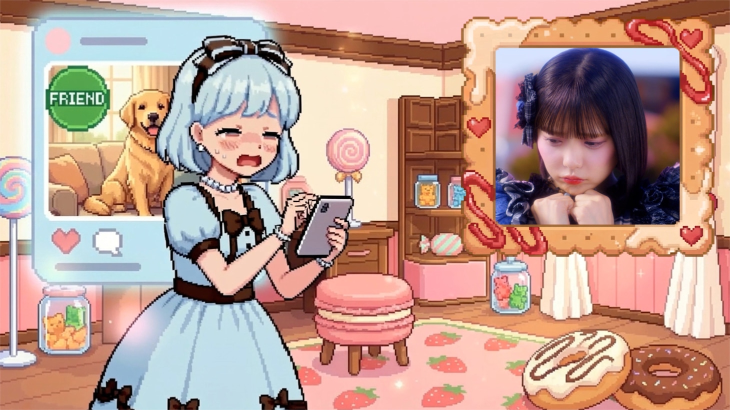 「アイしちゃってます♡」ミュージックビデオより。