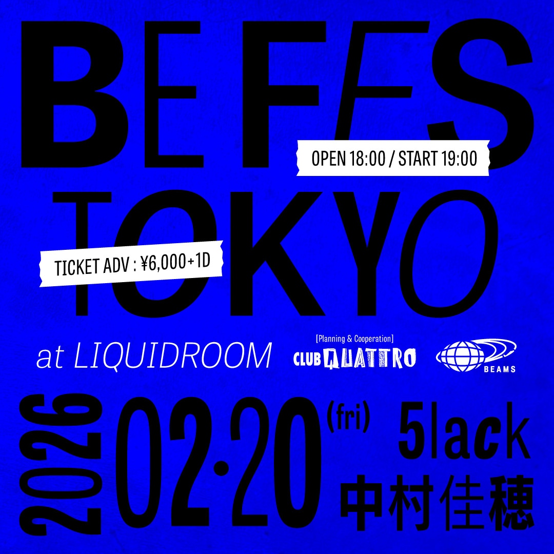 「BE FES TOKYO at LIQUIDROOM」キービジュアル