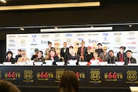 「ROOTS66 -NEW BEGINNING 60- supported by tabiwa」記者会見の様子。