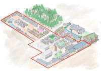 「太秦映画村 / UZUMASA KYOTO VILLAGE」の鳥観図。©Toei Uzumasa Eigamura Co.Ltd.