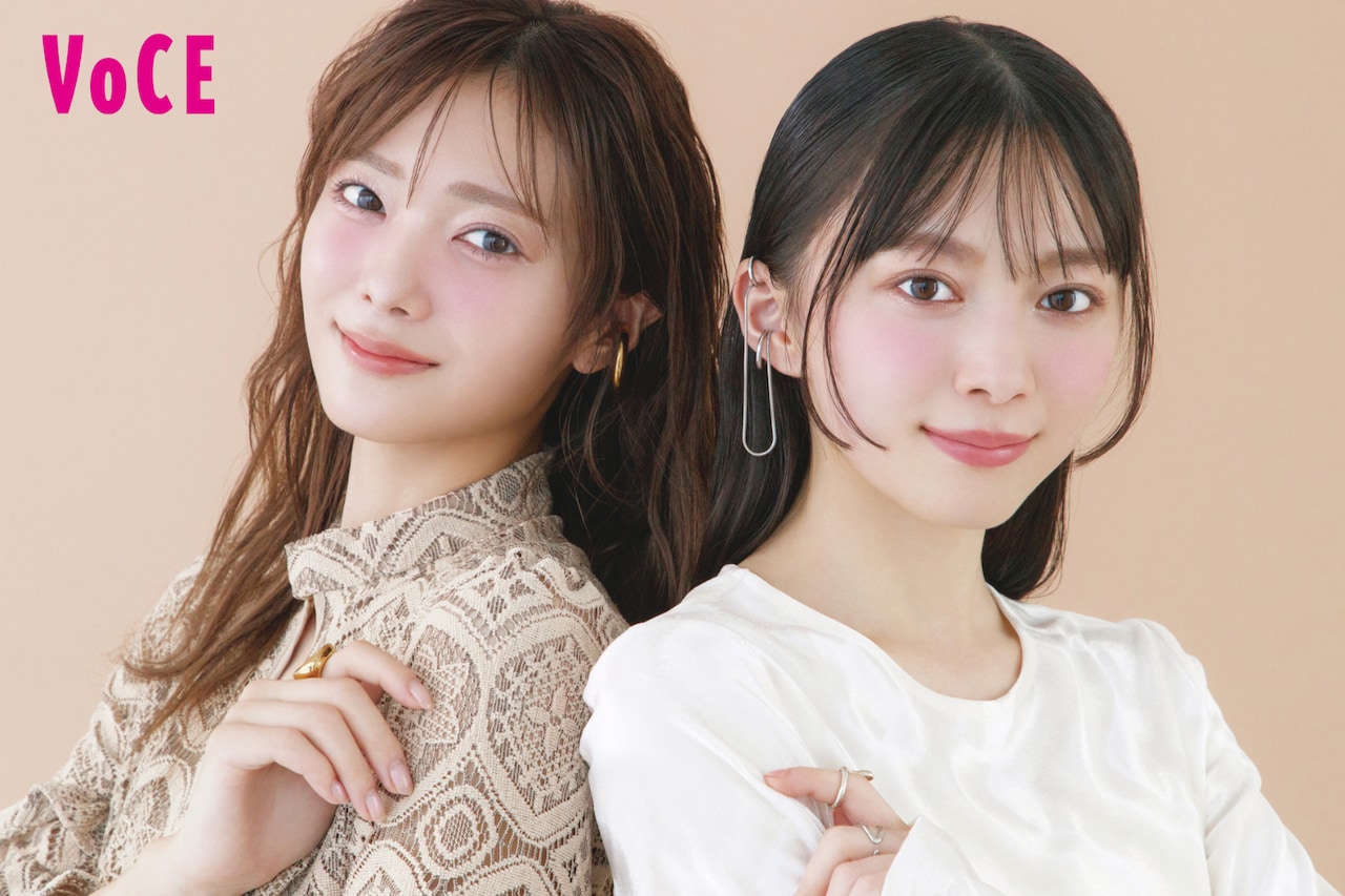 「VOCE」2026年3月号より田村保乃（左）と森田ひかる（右）。
