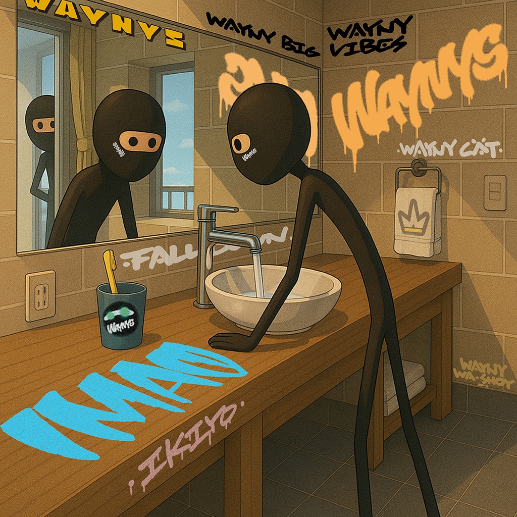 WAYNYSの4カ月連続EP第1弾「IMAO」ジャケット。