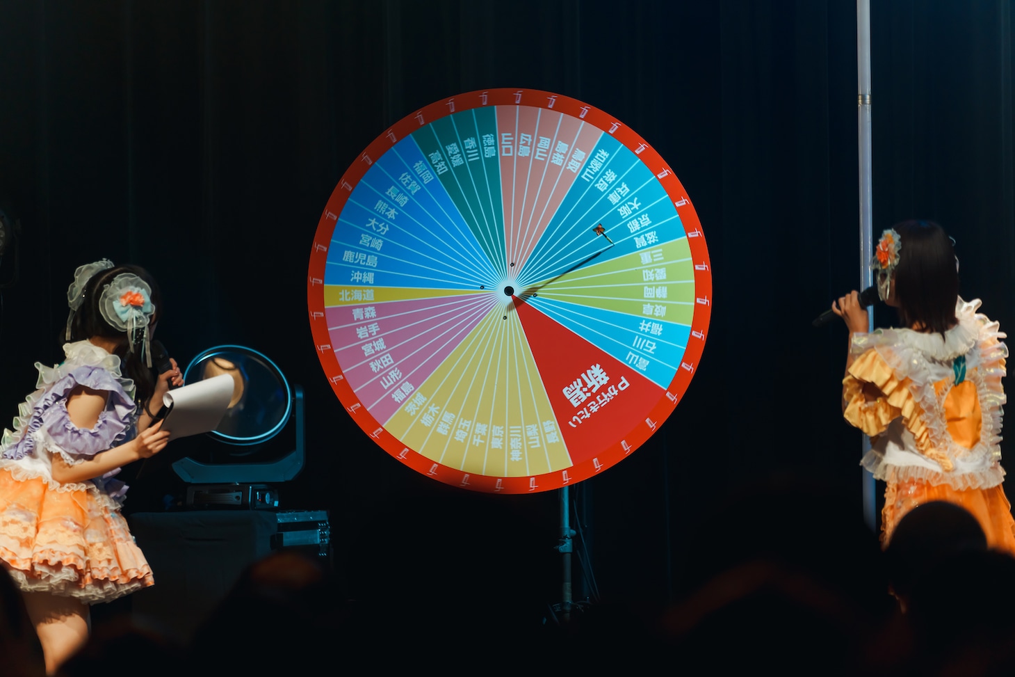 ダーツでツアーの行き先を決めるフューチャーサイダー。