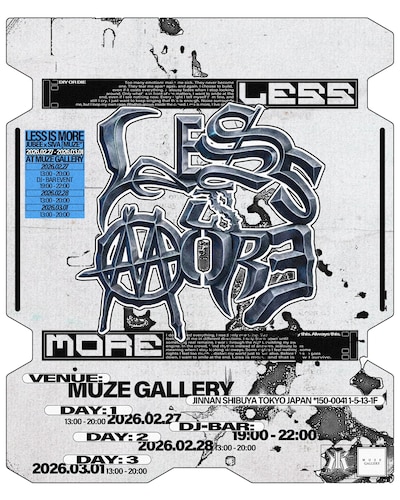 「JUBEE × SIVA（MUZE®）"LESS IS MORE"」フライヤー