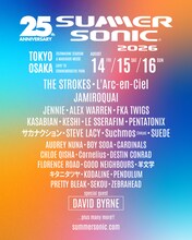 「サマソニ」ヘッドライナーにラルクとThe Strokes！Jamiroquai、デヴィッド・バーンら出演