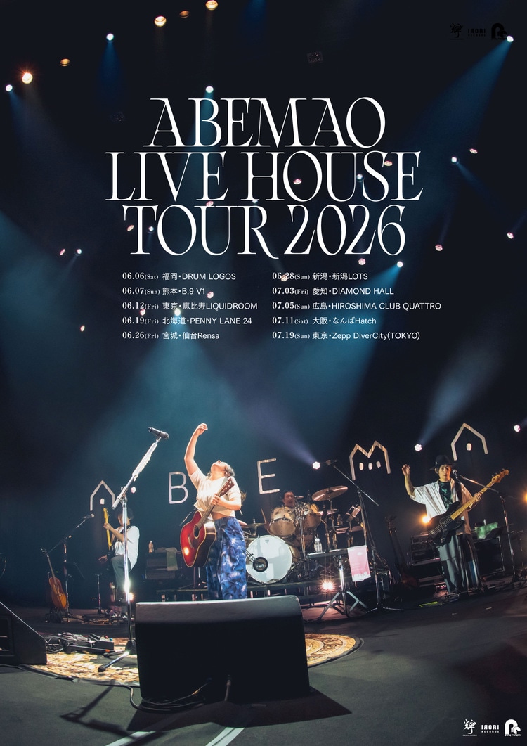 「ABE MAO LIVE HOUSE TOUR 2026」告知ビジュアル