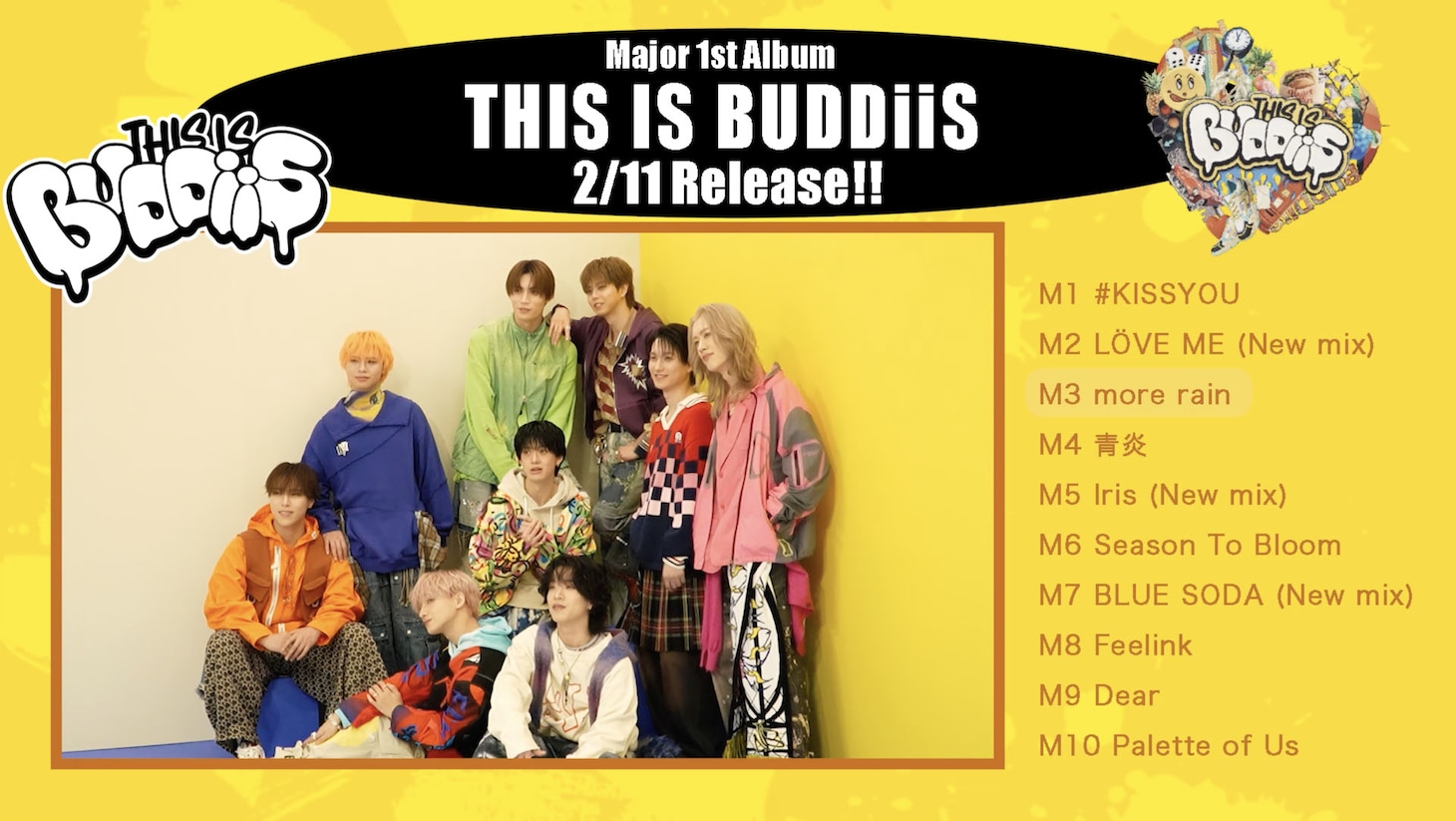 BUDDiiS「THIS IS BUDDiiS」新曲ティザーのサムネイル。