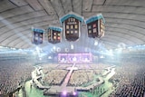 「We're timelesz LIVE TOUR 2025-2026 episode 1 FAM DOME」東京・東京ドーム公演の様子。