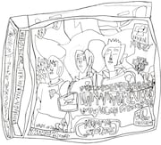 「ワールドサッカー実況ウイニングイレブン3 ワールドカップ フランス'98」のイラスト。 ©落合翔平