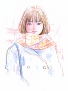 中西アルノ（乃木坂46）が演じる常磐文（ときわあや）を押見修造が描き下ろしたイラスト。©「惡の華」製作委員会2026 ©押見修造／講談社