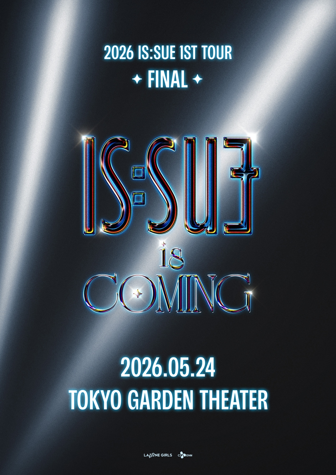 「2026 IS:SUE 1ST TOUR FINAL - IS:SUE IS COMING」ポスタービジュアル ©︎LAPONE GIRLS