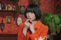 あのが出演するマクドナルドの新テレビCMのメイキングカット。