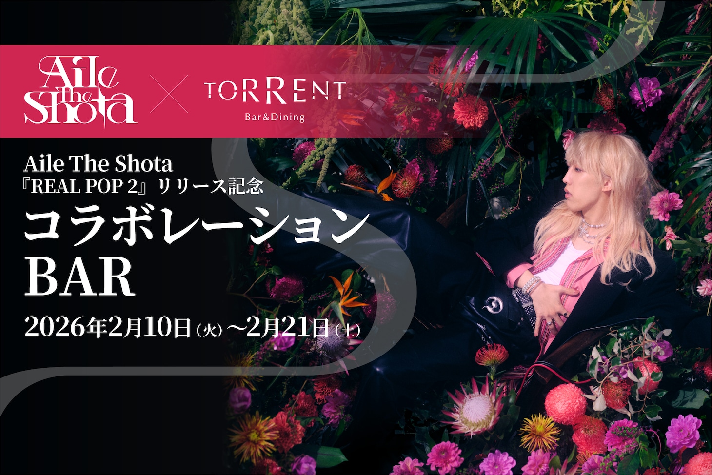 Aile The Shota × TORRENT コラボレーションバーのビジュアル。