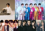 左上から中島健人、M!LK、中務裕太（GENERATIONS）、世界・澤本夏輝・堀夏喜（FANTASTICS）、SHOW・TAKUMI・HINATA・TAKI（THE JET BOY BANGERZ）、小川桜花・山口綺羅（Girls2）。