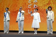 「サントリー生ビール」会見の様子。