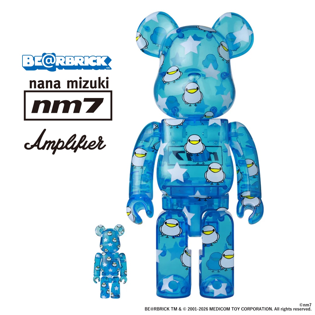 「BE@RBRICK 水樹奈々 100% & 400%」サンプル画像 ©︎nm7 BE@RBRICK TM & ©︎2001-2026 MEDICOM TOY CORPORATION. All rights reserved.