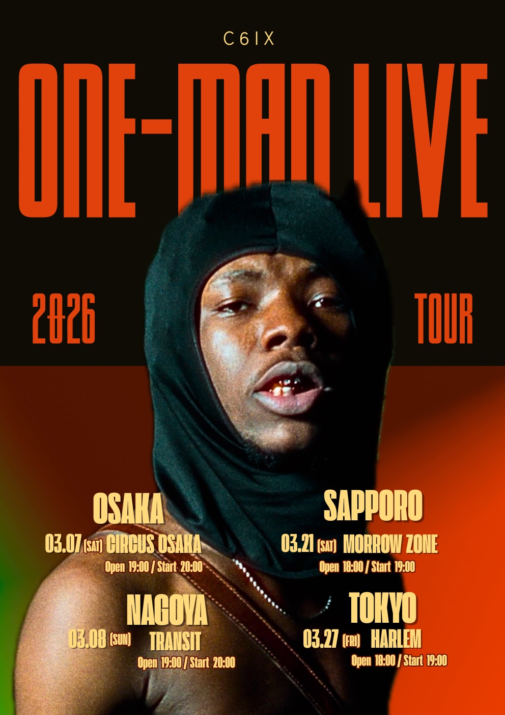 「C6ix One-Man Live TOUR」フライヤー