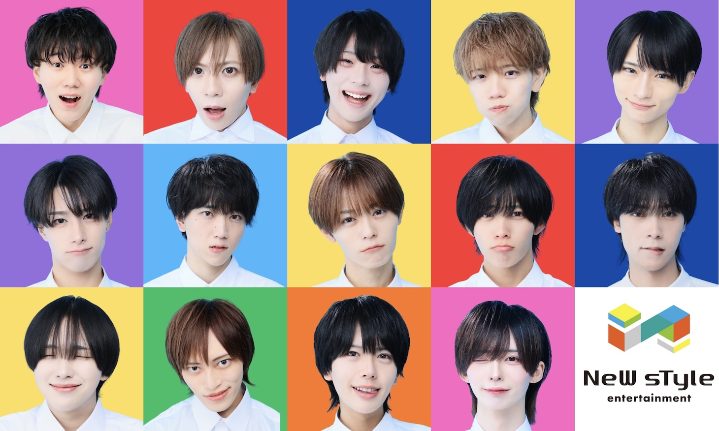 NeW sTyle entertainment所属メンズアイドルの合同ビジュアル。