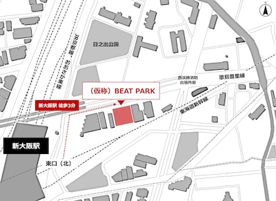 「（仮称）BEAT PARK（ビートパーク）」周辺図
