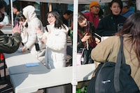 つみれ汁を売る名称非公開。