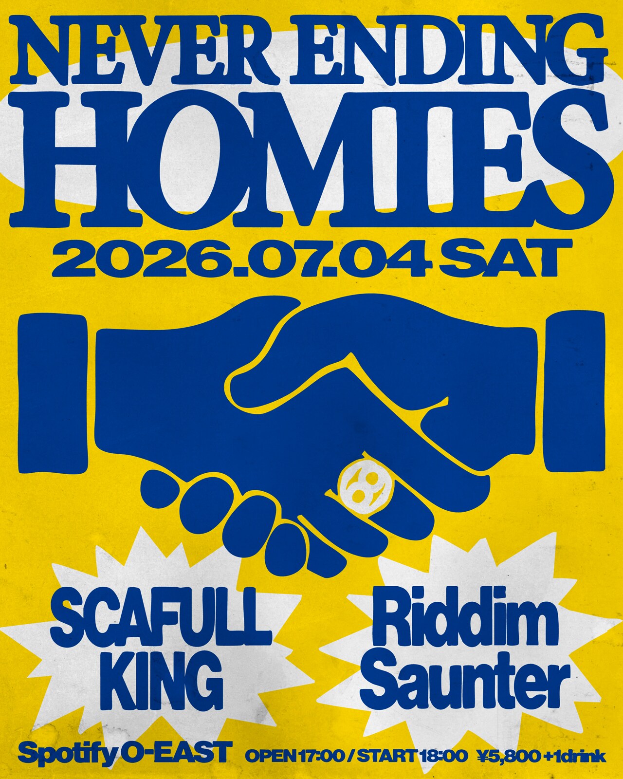 SCAFULL KINGとRiddim Saunterが初ツーマン、7月開催「Never Ending