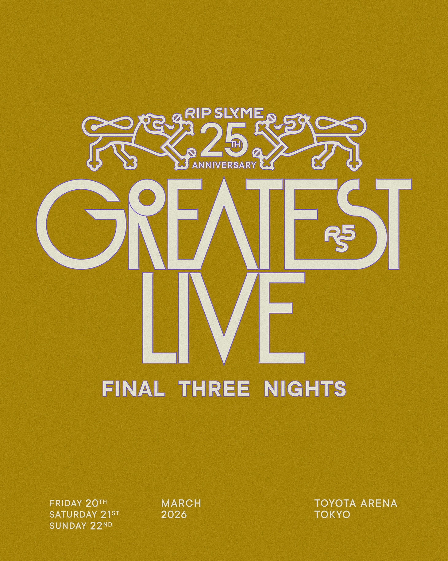 「RIP SLYME 25th Anniversary GREATEST LIVE -Final Three Nights-」キービジュアル