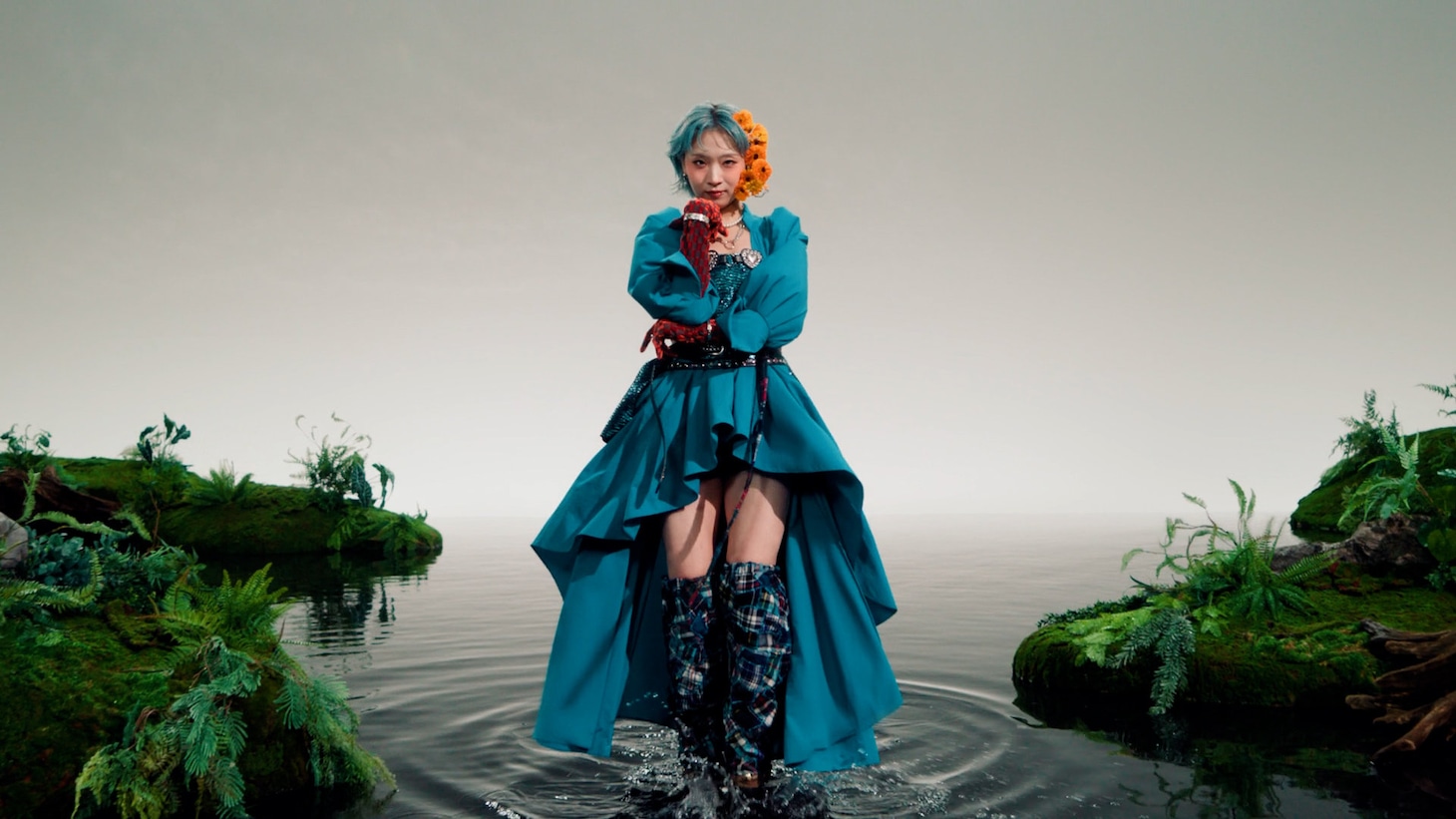 HANAが出演する「いち髪」新TVCM「香りだけ残して、前へ。」編より。