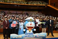 「『映画ドラえもん 新・のび太の海底鬼岩城』友達あつまれ～！映画ドラえもん公開直前特別試写会」の様子