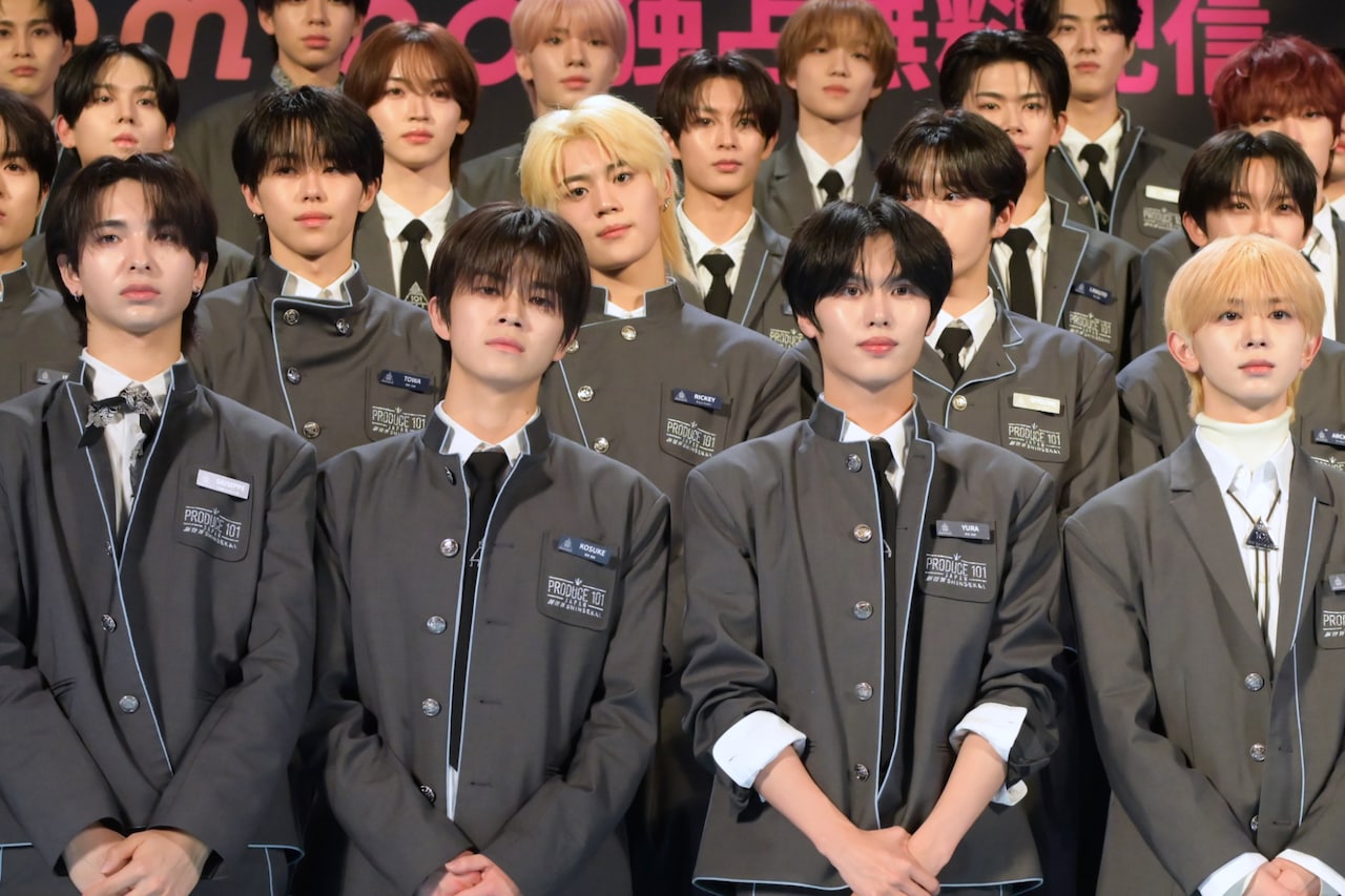 「PRODUCE 101 JAPAN 新世界」記者発表会の様子。