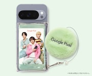 キャンペーングッズ「Google Pixelsnap ポーチ ＆ もふもふスクリーンクリーナー」のビジュアル