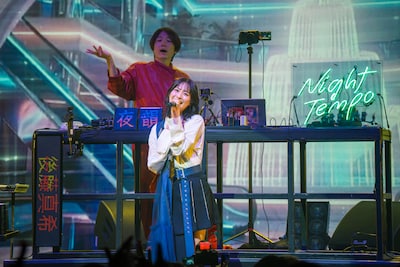 Night Tempo×冨田菜々風コラボステージの様子。