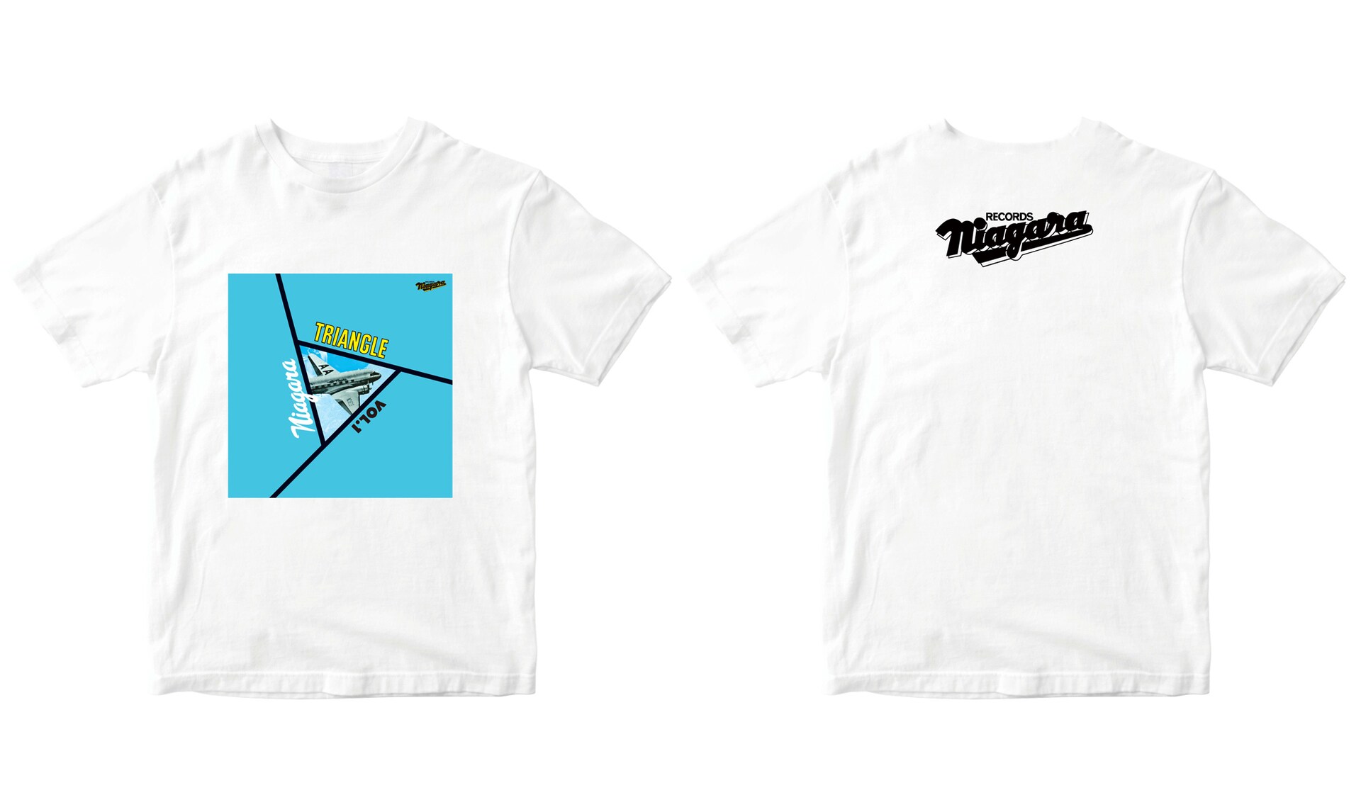 ナイアガラ音頭」Tシャツ（ボディ：ホワイト / グレー） [画像
