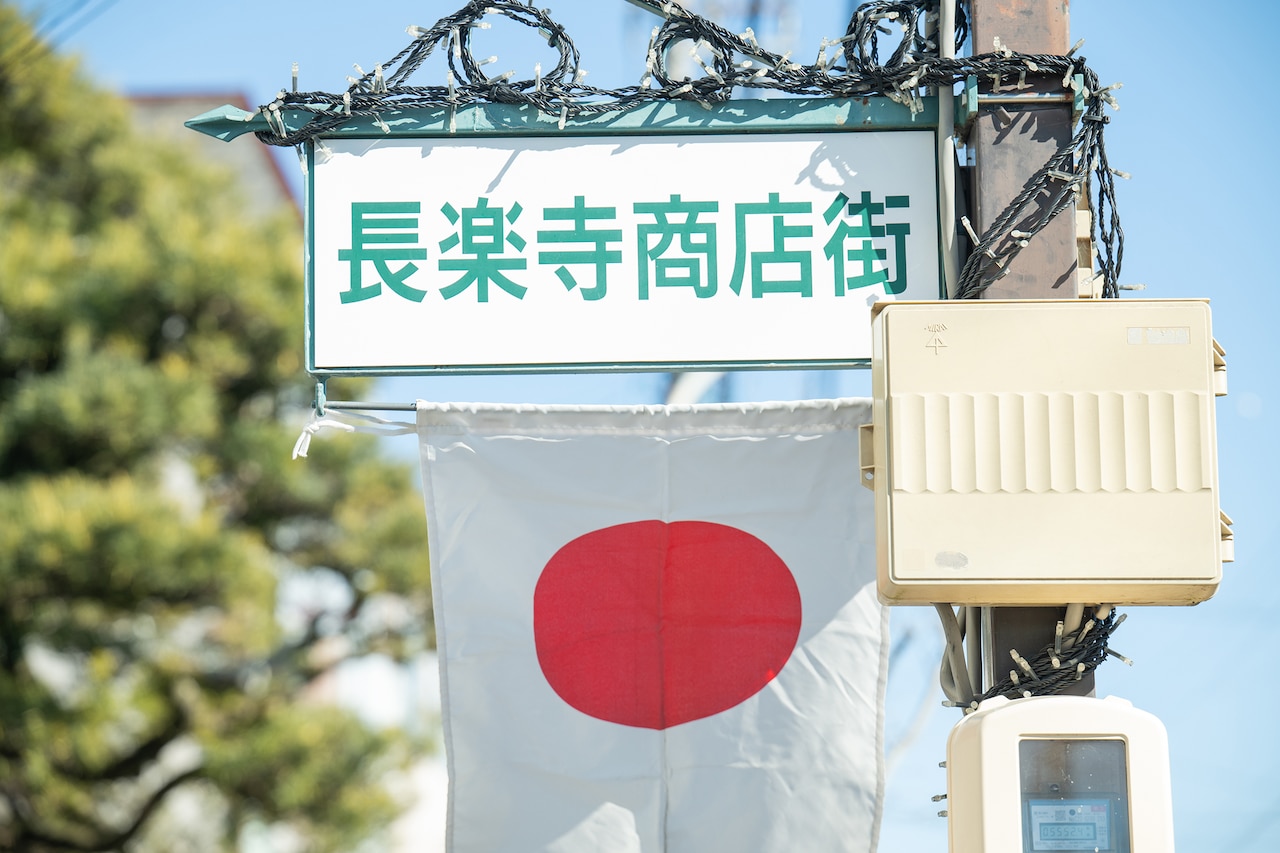 「MUSIC inn Fujieda」近所にある商店街。