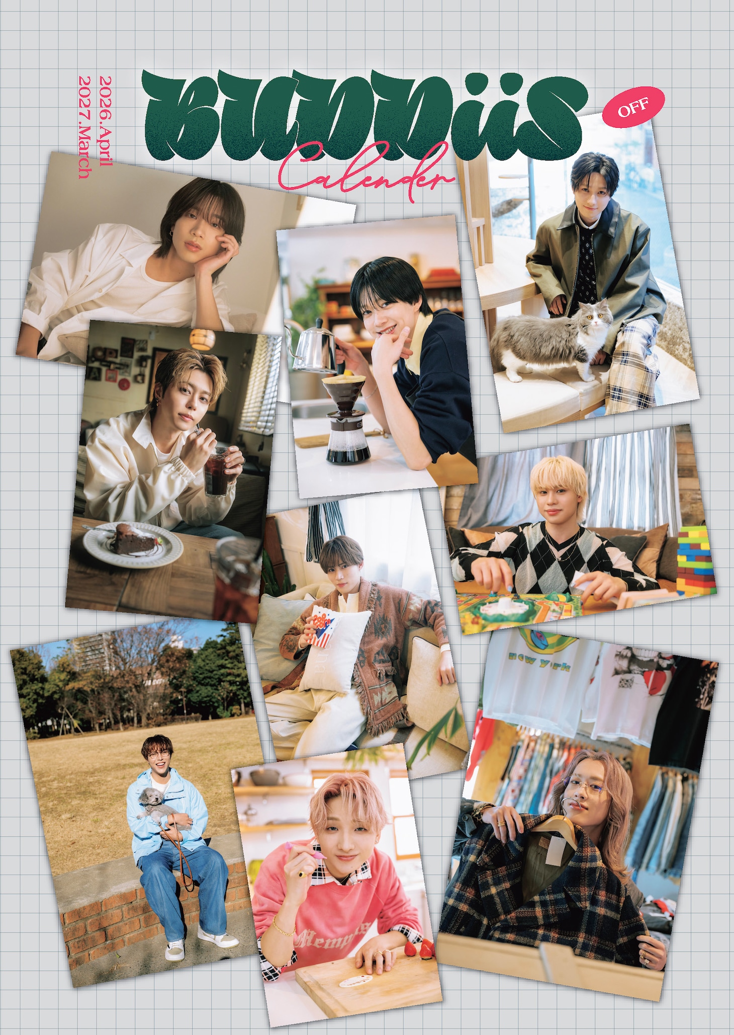 「BUDDiiSカレンダー2026.4-2027.3 OFF」の表紙。 ©SDP