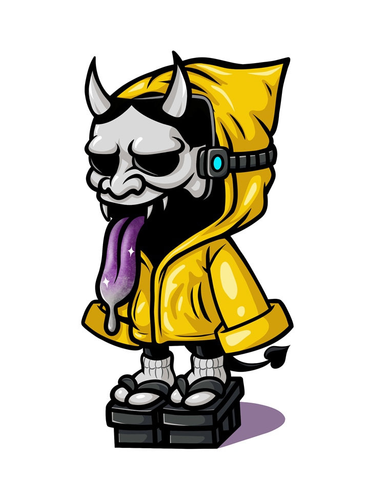 「REIA NAKAMURA 1st EXHIBITION ReBELiUM@SHIBUYA」で展示されるキャラクター。