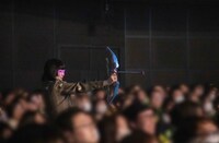 なかっさんと田辺をロックオンするDaoko。（撮影：廣田達也）