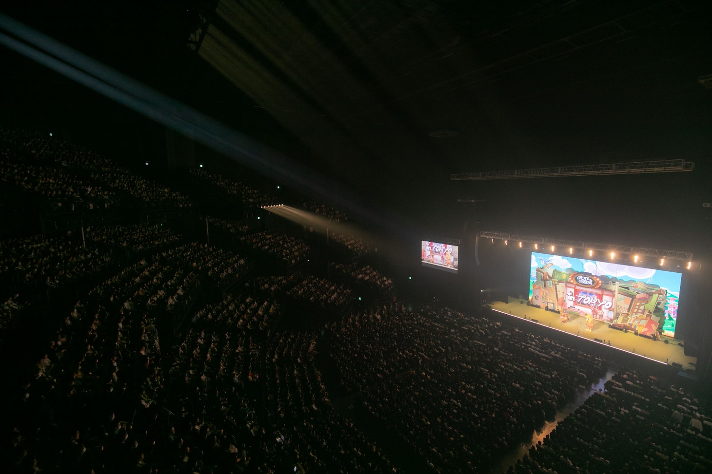 ぽんぽこ＆ピーナッツくん「ぽこぴーの回覧板 in TOKYO」の様子。（撮影：廣田達也）