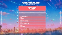 「CENTRAL MUSIC & ENTERTAINMENT FESTIVAL 2026」DAY 1のタイムテーブル。